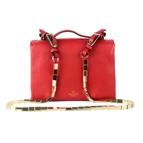 2014 Valentino Garavani flap shoulder bag 22cm V0081 red - Click Image to Close